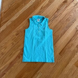 Vintage Lacoste tank top no sleeve polo top blue